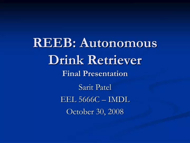 reeb autonomous drink retriever final presentation