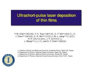 Ultrashort-pulse laser deposition of thin films