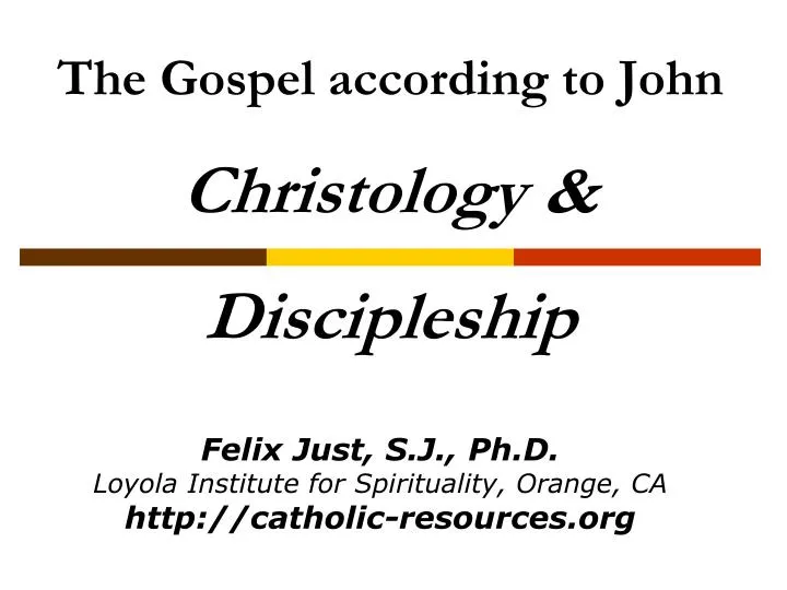 the gospel according to john christology discipleship