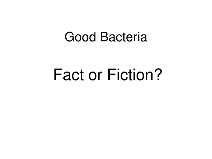 good bacteria