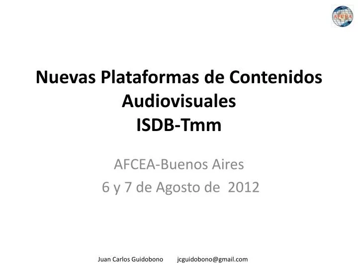 nuevas plataformas de contenidos audiovisuales isdb tmm