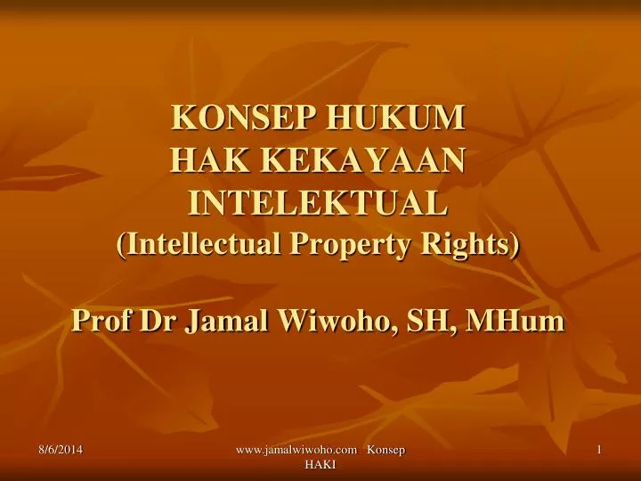 konsep hukum hak kekayaan intelektual intellectual property rights prof dr jamal wiwoho sh mhum