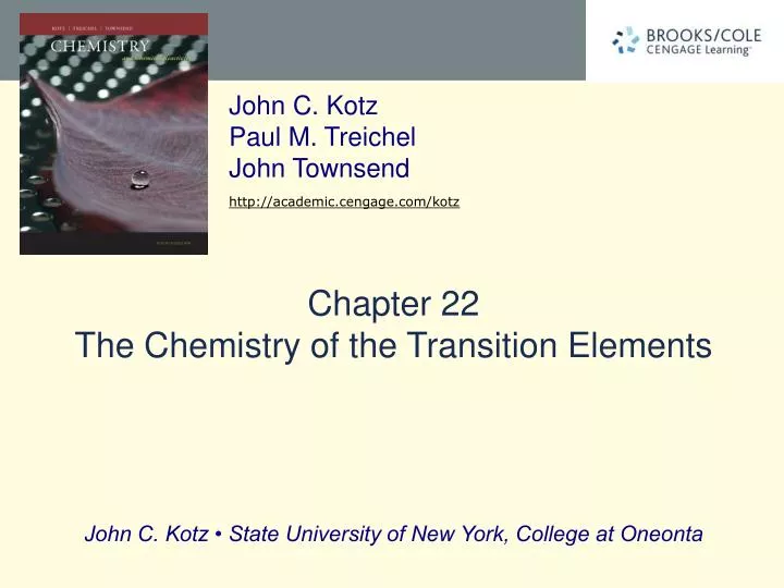 chapter 22 the chemistry of the transition elements