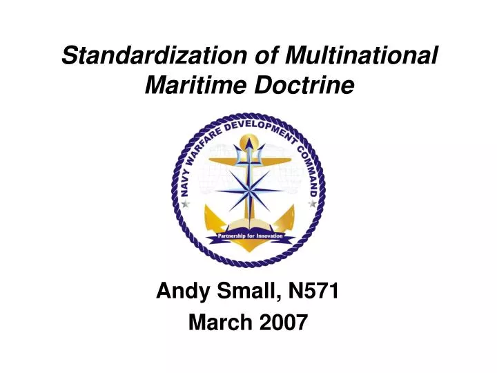 standardization of multinational maritime doctrine