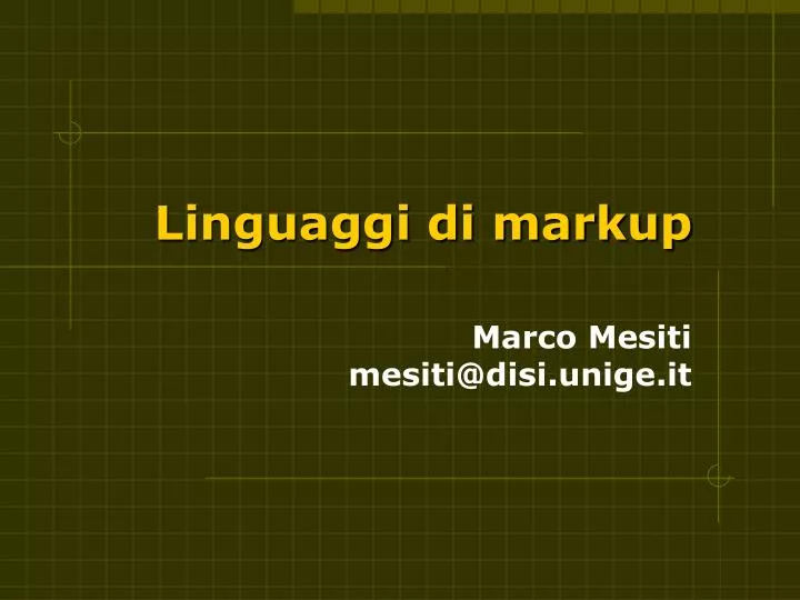 linguaggi di markup