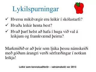 lykilspurningar