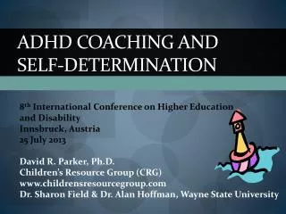 ADHD Coaching and Self-Determination