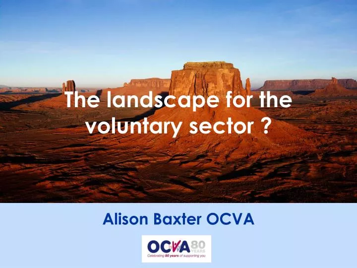 the landscape for the voluntary sector
