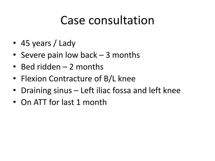 case consultation