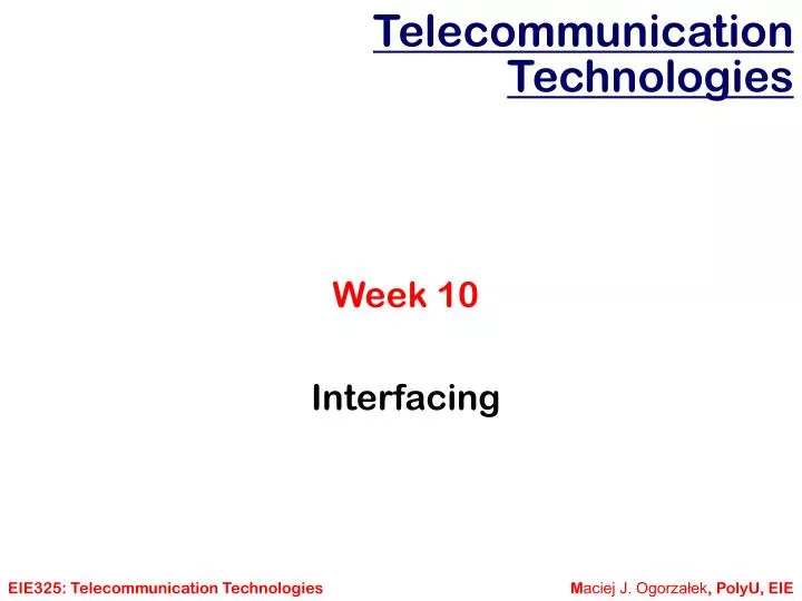 telecommunication technologies