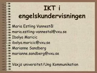 ikt i engelskundervisningen