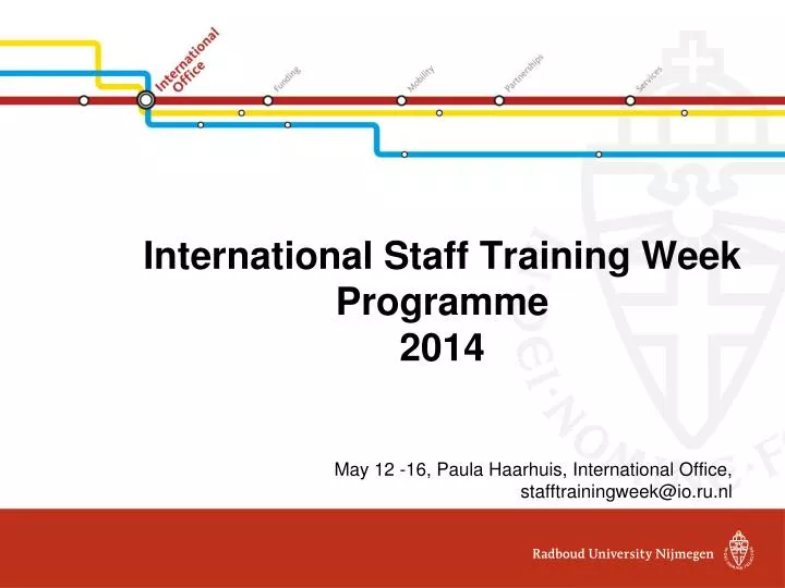 international staff training week programme 2014