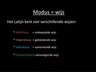 modus wijs