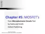 Chapter #5: MOSFET’s - slide 1
