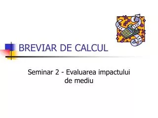 breviar de calcul