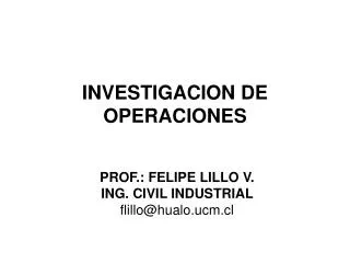 investigacion de operaciones