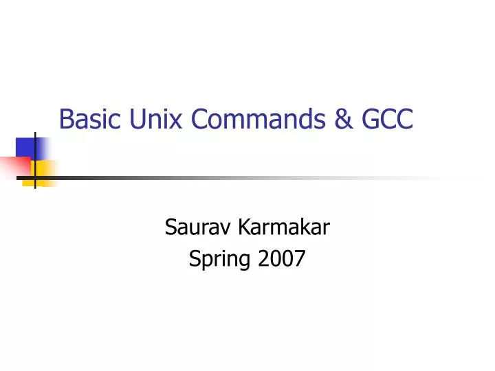 basic unix commands gcc