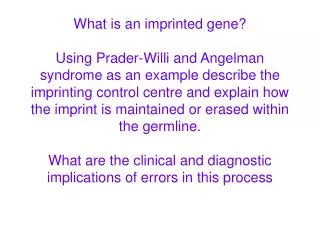 What is an imprinted gene?