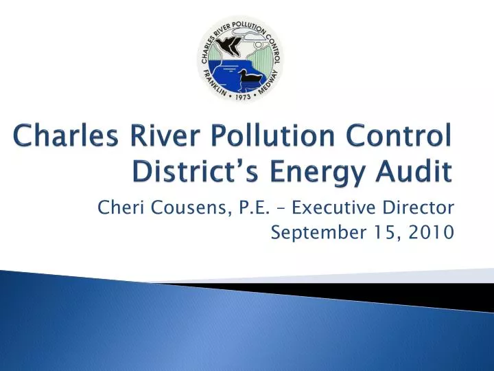 charles river pollution control district s energy audit
