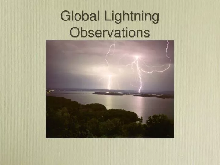 global lightning observations