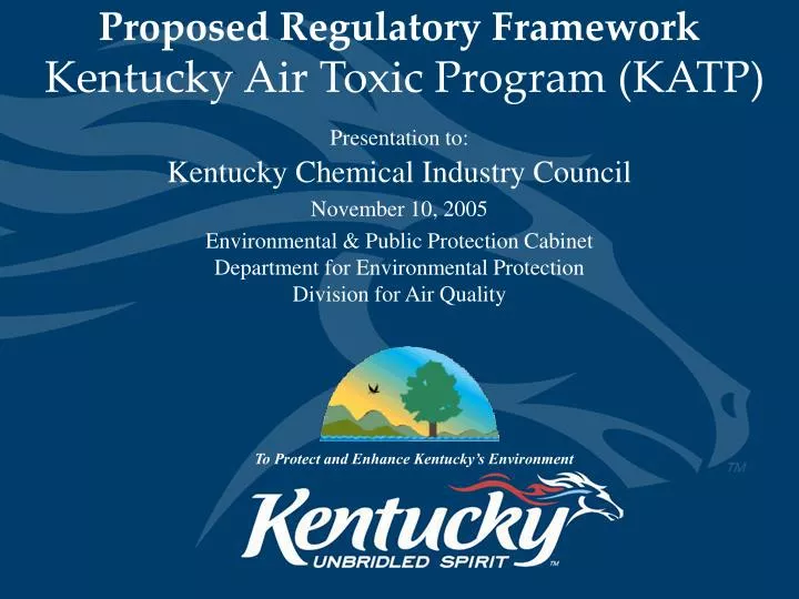 proposed regulatory framework kentucky air toxic program katp