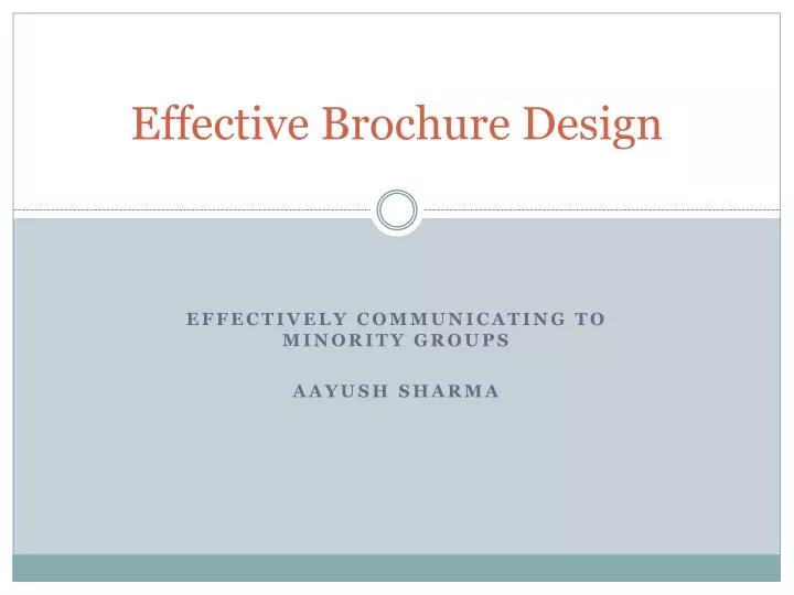 effective brochure design