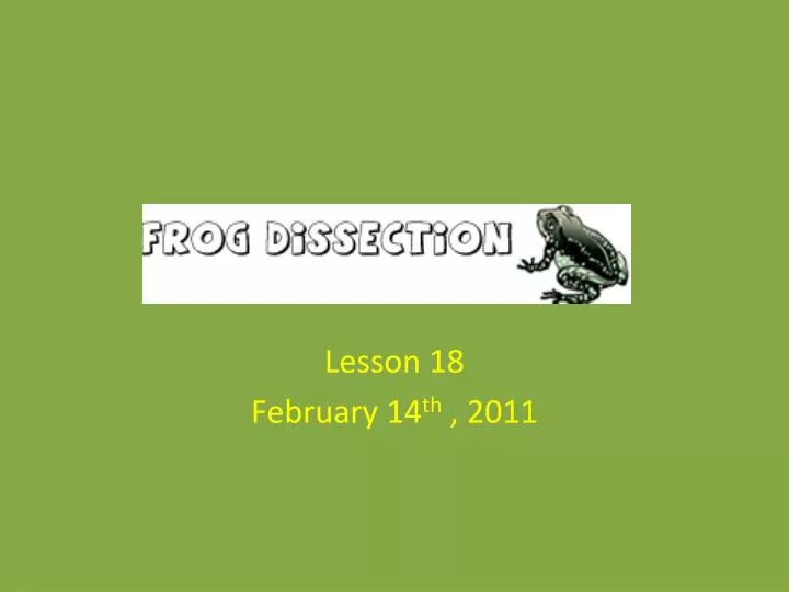lesson 18 february 14 th 2011