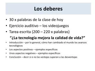 los deberes