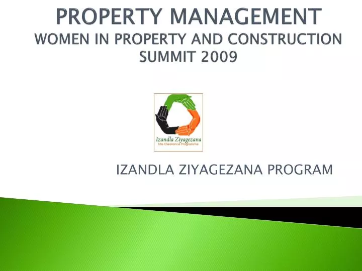 property management women in property and construction summit 2009