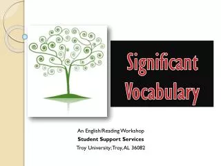 Significant Vocabulary