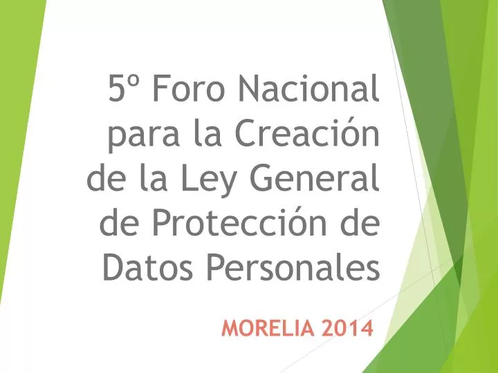 5 foro nacional para la creaci n de la ley general de protecci n de datos personales