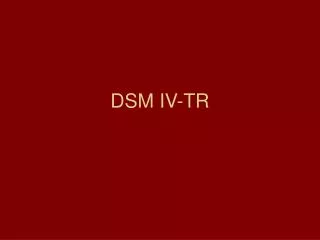 dsm iv tr