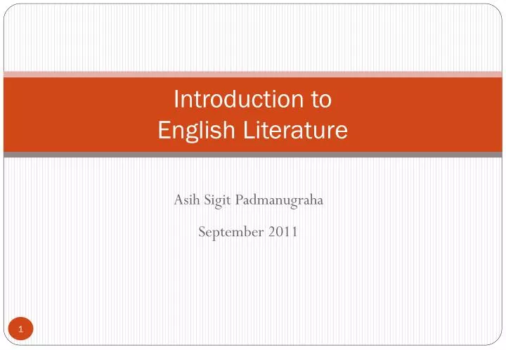 introduction to english literature