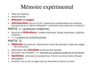 m moire exp rimental