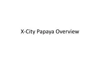 X-City Papaya Overview