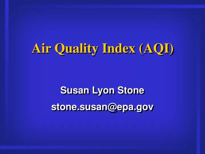 air quality index aqi