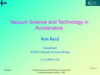 Vacuum Science and Technology in Accelerators