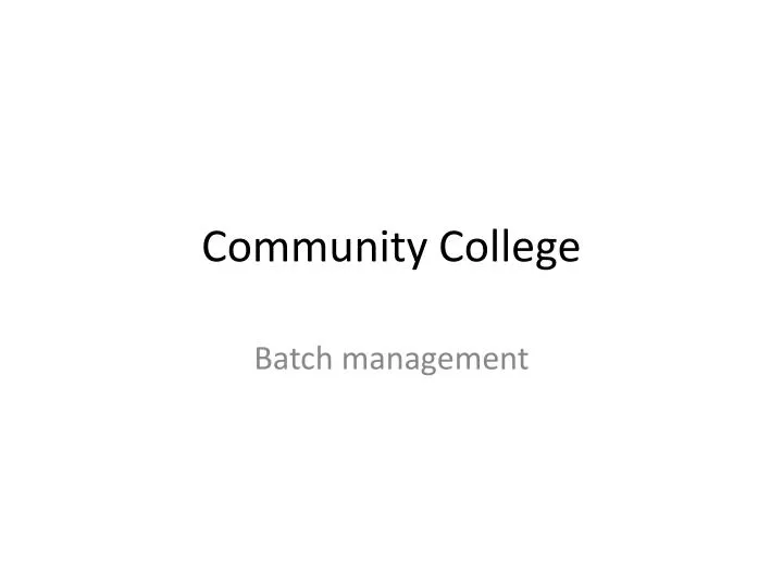 community college