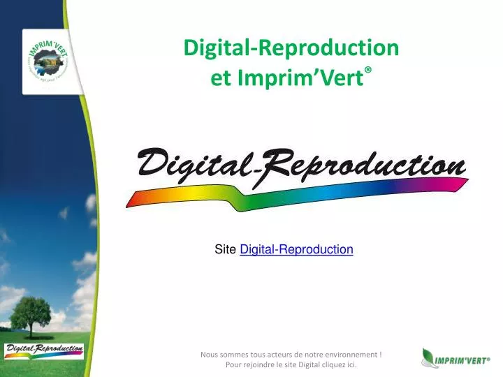 digital reproduction et imprim vert