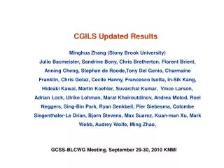 CGILS Updated Results