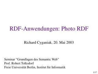 rdf anwendungen photo rdf