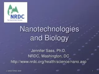 Nanotechnologies and Biology