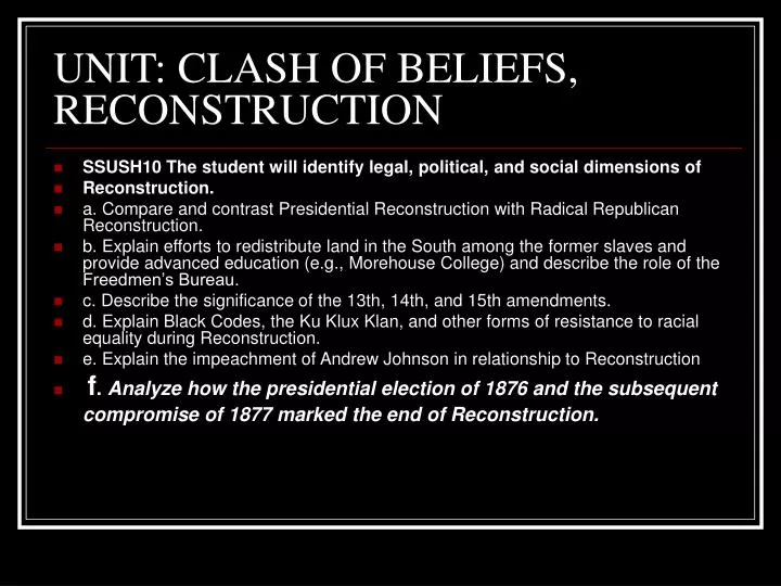 unit clash of beliefs reconstruction