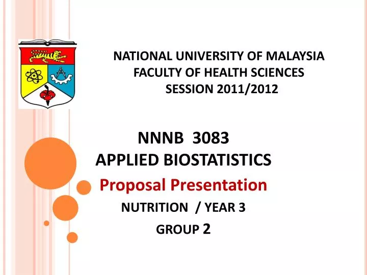 national university of malaysia faculty of health sciences session 2011 2012