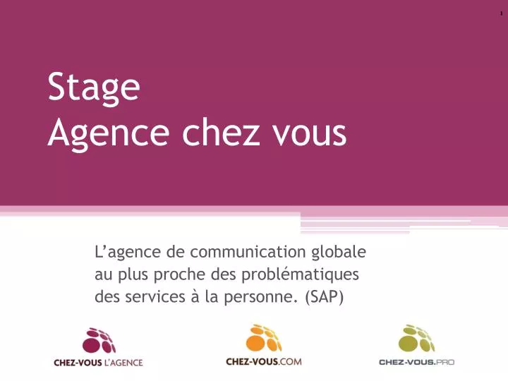 stage agence chez vous