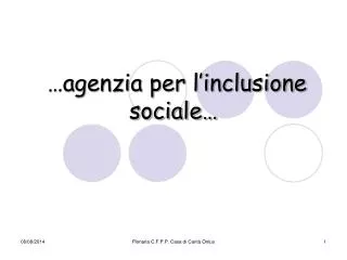agenzia per l inclusione sociale