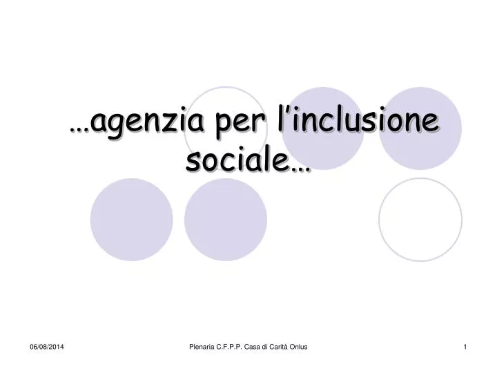 agenzia per l inclusione sociale