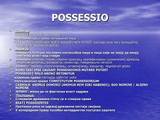 possessio