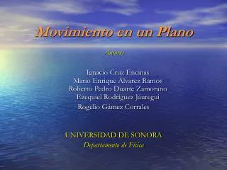 movimiento en un plano