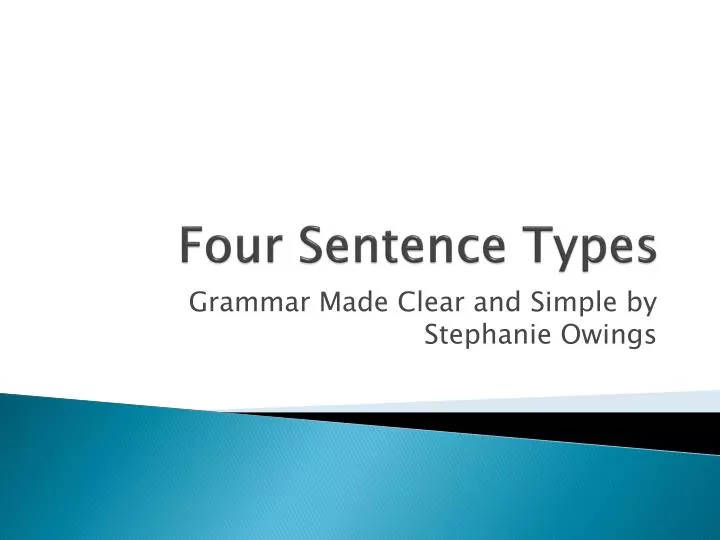 four sentence types